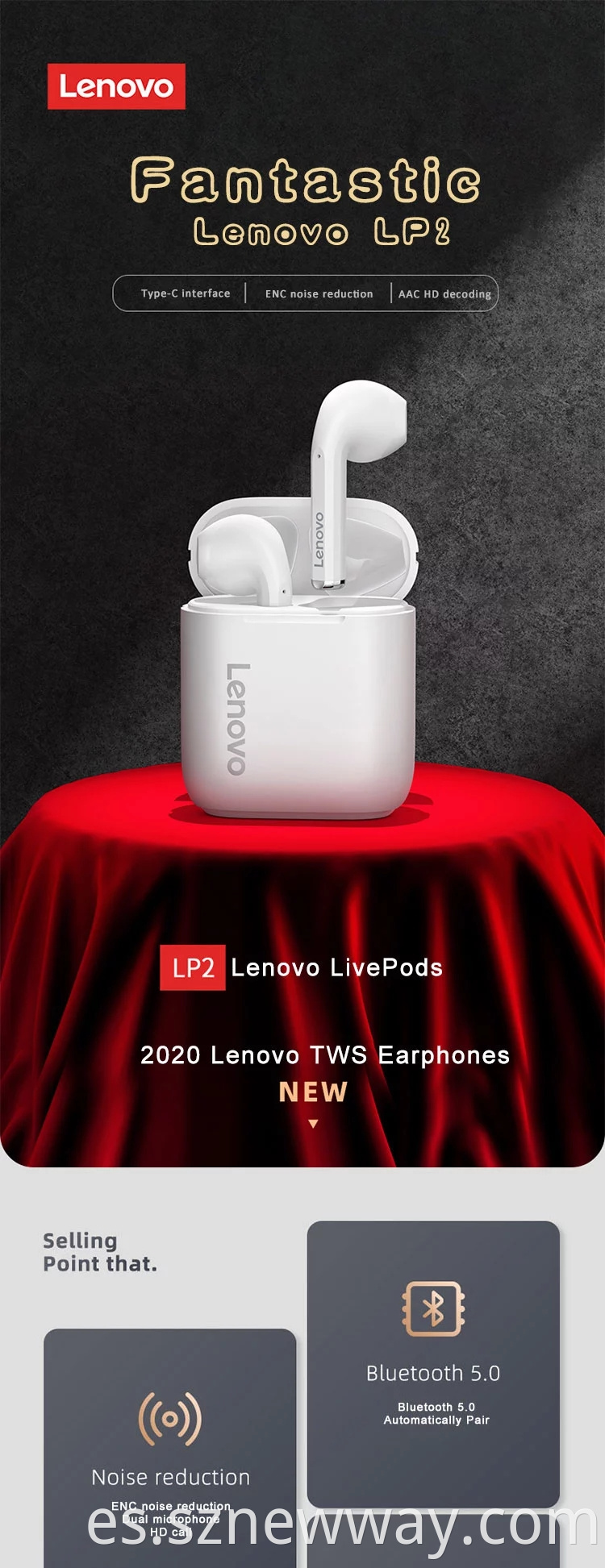 Lenovo Lp2 Earbuds